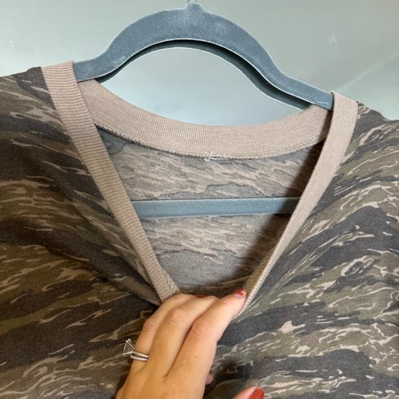 ALTERNATIVE APPAREL Cropped Boxy Tee, Camo, XS - Picture 7 of 7